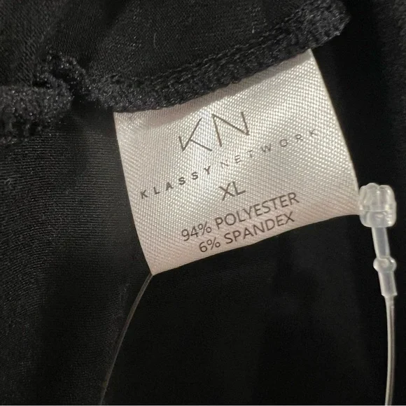 Klassy Network Faux Suede Mini Skirt/Skort with Built In Shorts Black XL NWT - Picture 8 of 8